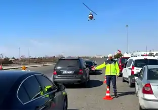Gaziantep'te Dronla Trafik Denetimi: 8 Sürücüye Ceza