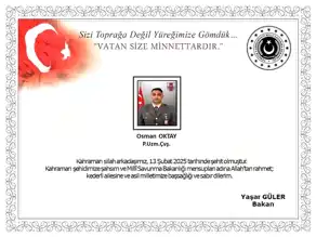 Piyade Uzman Çavuş Osman Oktay Şehit Oldu